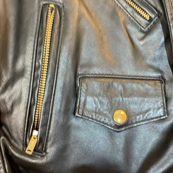 Vintage Park V Black Leather Made in USA Moto Jacket - Picture 8 of 11